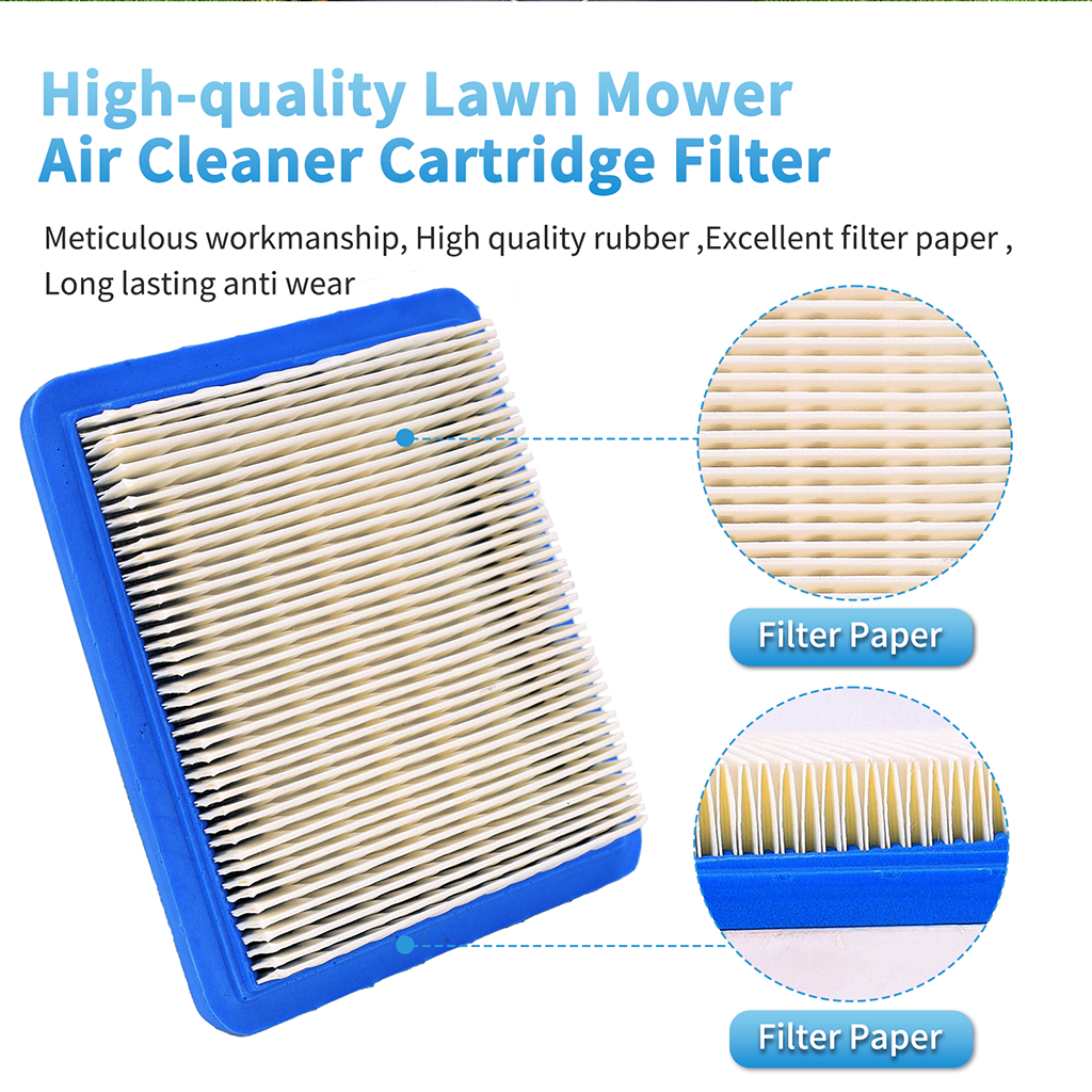 491588s Lawn Mower Air Filter with Spark Plug (2 Pack)